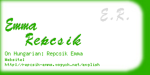 emma repcsik business card